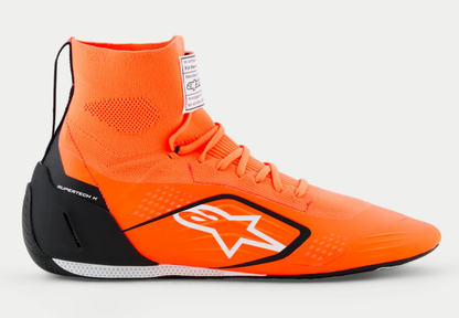 Alpinestars Supertech K Fia kartschoenen fluor oranje zwart