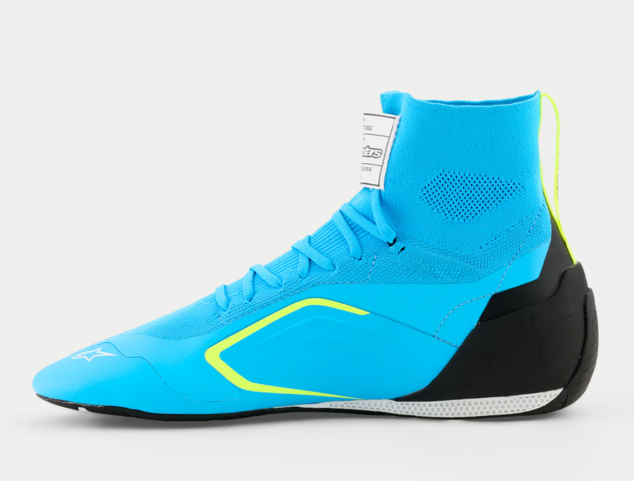 Scarpe da karting Alpinestars Supertech K FIA, azzurre/gialle fluorescenti