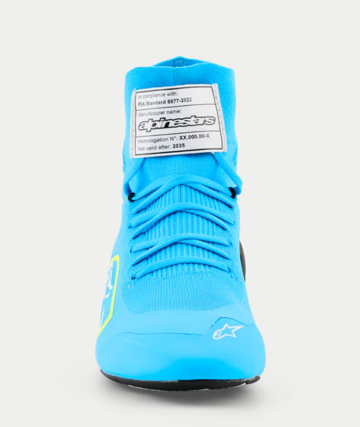 Scarpe da karting Alpinestars Supertech K FIA, azzurre/gialle fluorescenti