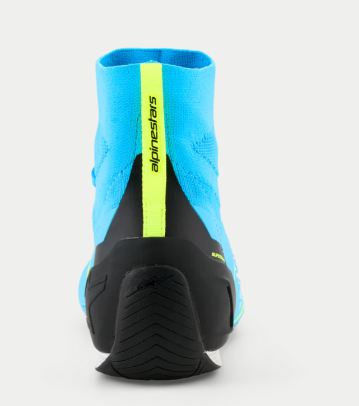 Scarpe da karting Alpinestars Supertech K FIA, azzurre/gialle fluorescenti
