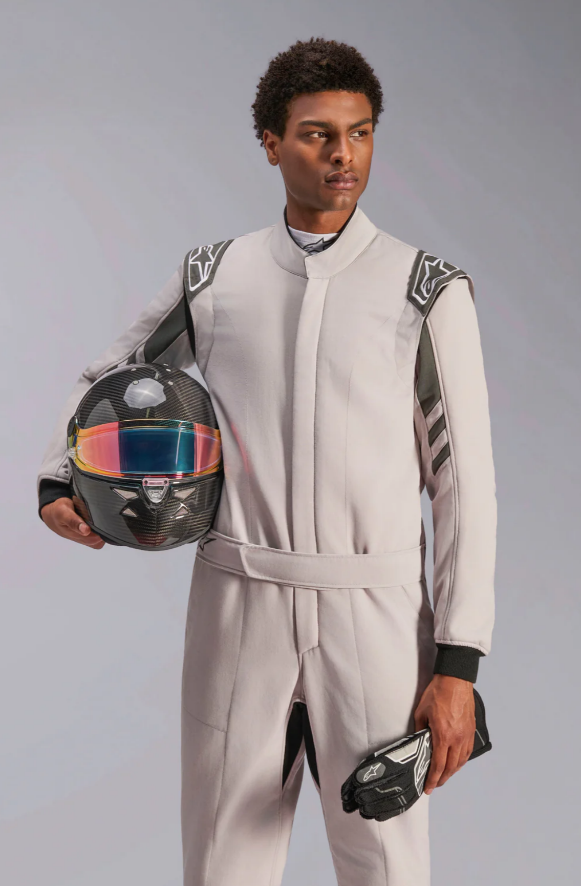 Alpinestars GP Race V3 FIA 8856-2018 / Zilver / Antraciet overall - KartKings