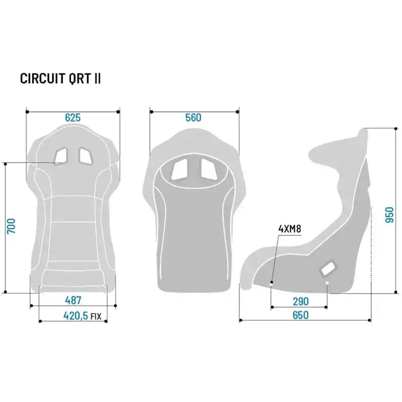 Sparco Circuit I/II QRT Fiberglass - Bucket seat - Black