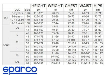 Sparco Rookie overall zwart/geel