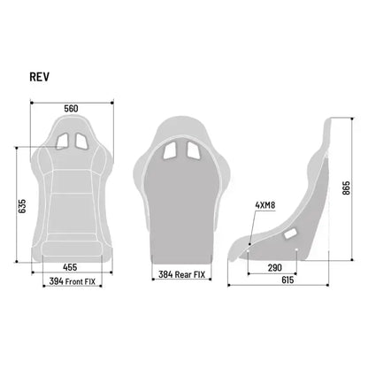Sparco REV QRT Bucket seat - Black