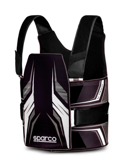 Sparco K-Track FIA 8870-2018 ribbeschermer zwart/wit - KartKings