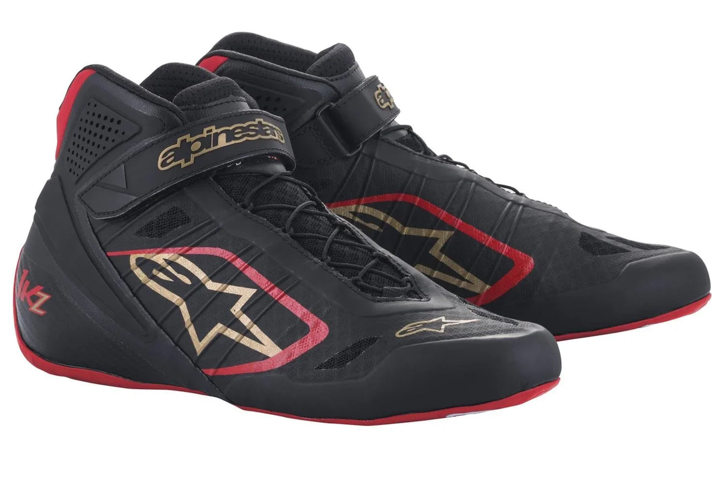 Alpinestars Tech-1 KZ zwart rood goud - KartKings