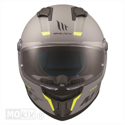 MT Helmets Stinger 2 matt grijs / fluor geel