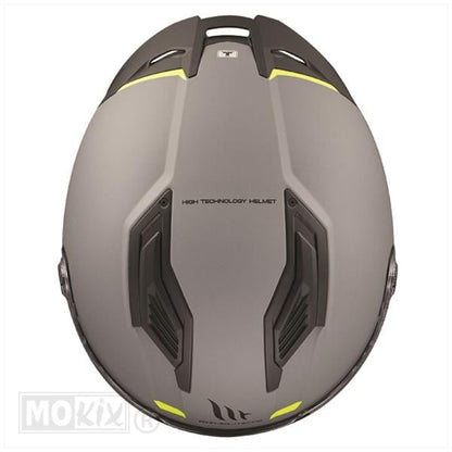MT Helmets Stinger 2 matt grijs / fluor geel