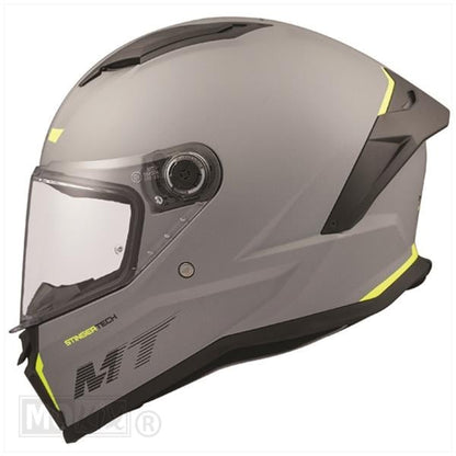 MT Helmets Stinger 2 matt grijs / fluor geel