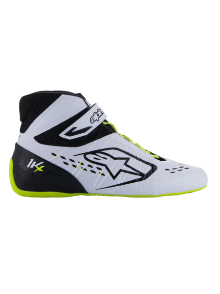 Scarpe da kart Alpinestars KX V3 omologate FIA nere/bianche/giallo fluorescente