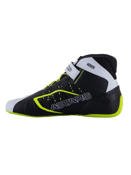 Scarpe da kart Alpinestars KX V3 omologate FIA nere/bianche/giallo fluorescente