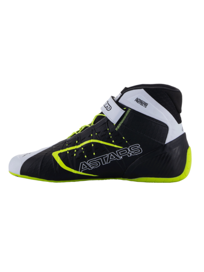 Scarpe da kart Alpinestars KX V3 omologate FIA nere/bianche/giallo fluorescente