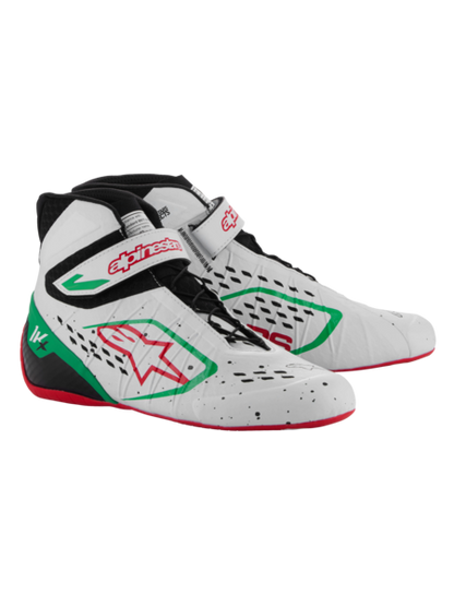 Scarpe da kart Alpinestars KX V3 omologate Fia Bianco / verde / rosso