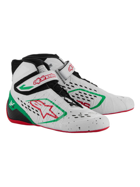 Scarpe da kart Alpinestars KX V3 omologate Fia Bianco / verde / rosso