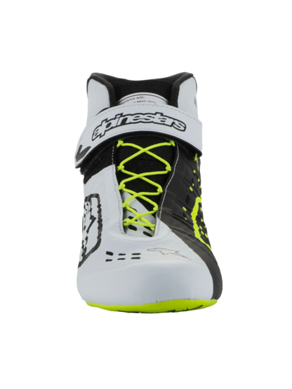 Scarpe da kart Alpinestars KX V3 omologate FIA nere/bianche/giallo fluorescente