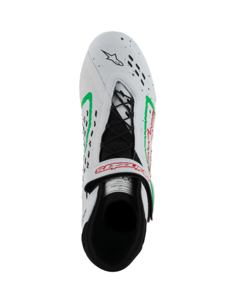 Scarpe da kart Alpinestars KX V3 omologate Fia Bianco / verde / rosso