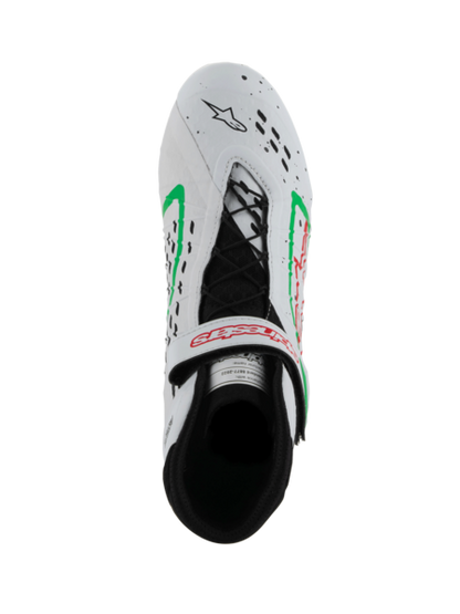 Scarpe da kart Alpinestars KX V3 omologate Fia Bianco / verde / rosso