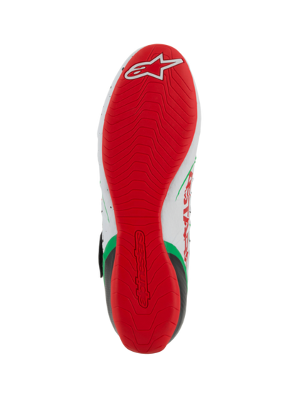 Scarpe da kart Alpinestars KX V3 omologate Fia Bianco / verde / rosso